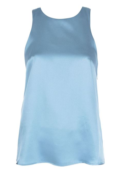 Top smanicato in azzurro - donna